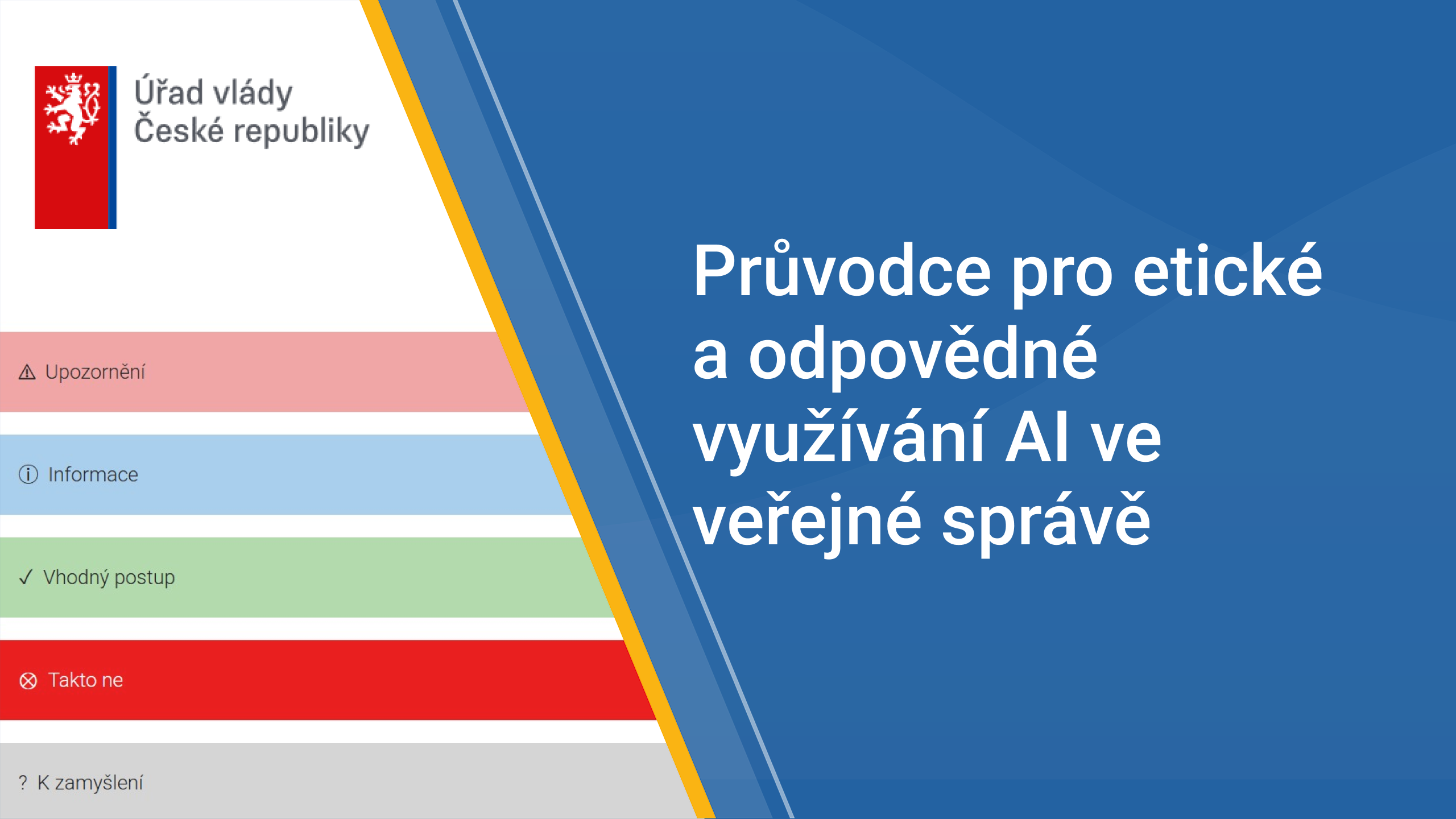 Průvodce pro etické a odpovědné využívání AI ve veřejné správě