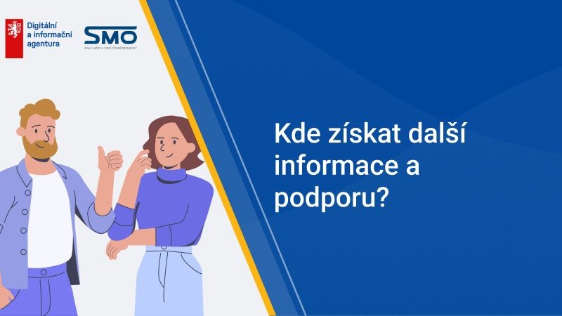 Vizuální upoutávka na video Kde získat další informace a podporu?