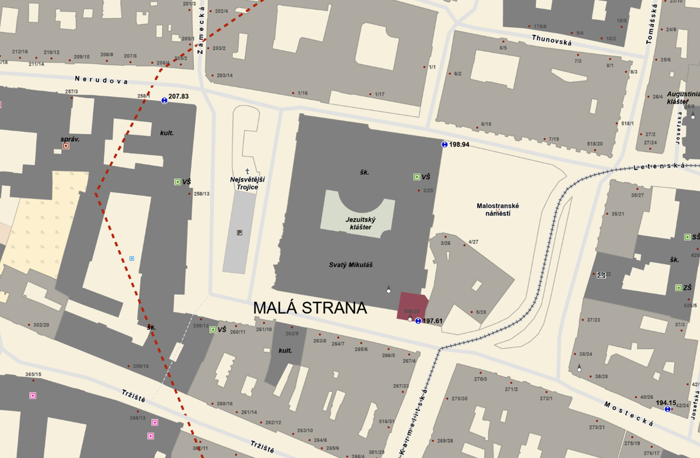 Ukázka ZABAGED® (vektorová mapa)