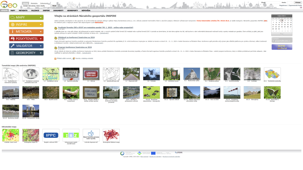 Národní geoportál INSPIRE