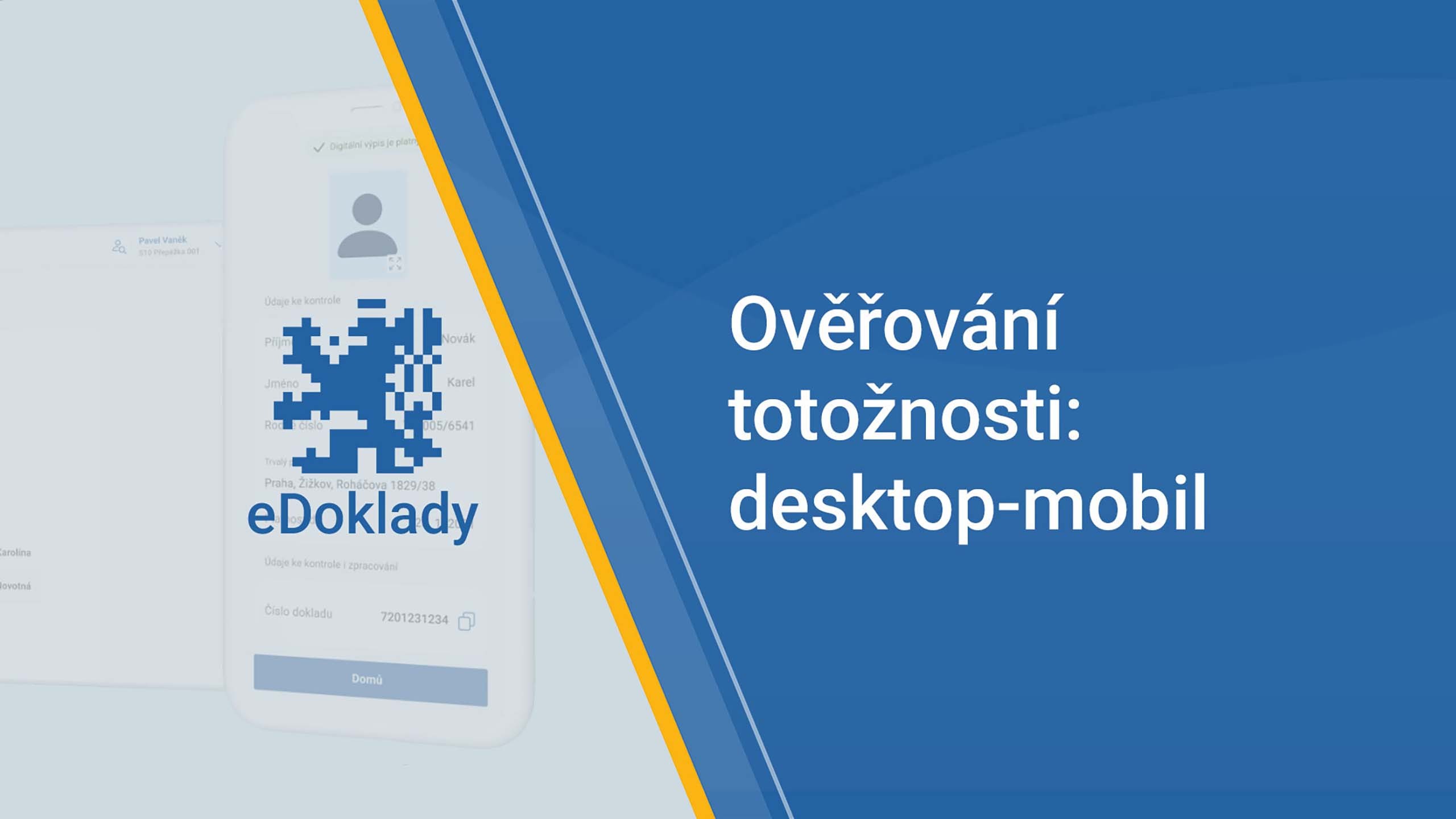 Ověřování totožnosti: desktop – mobil